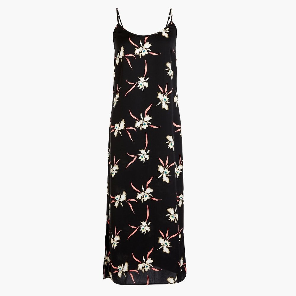 NWT J. Crew Orchid Print Floral Midi Slip Dress